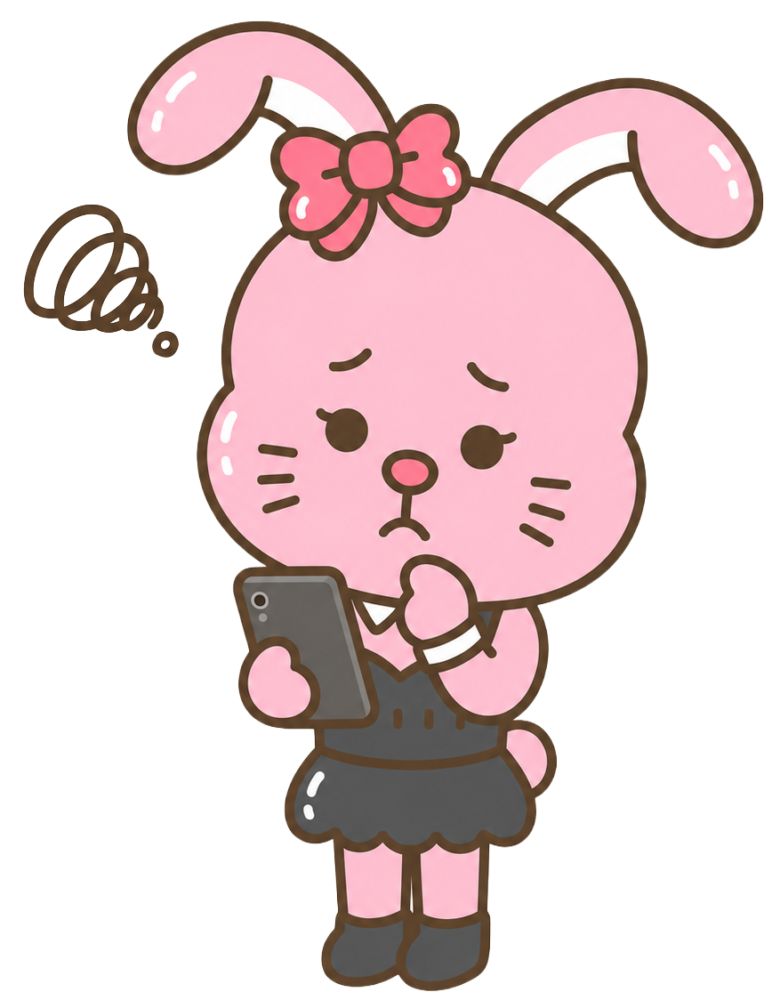 悩むうさぎ